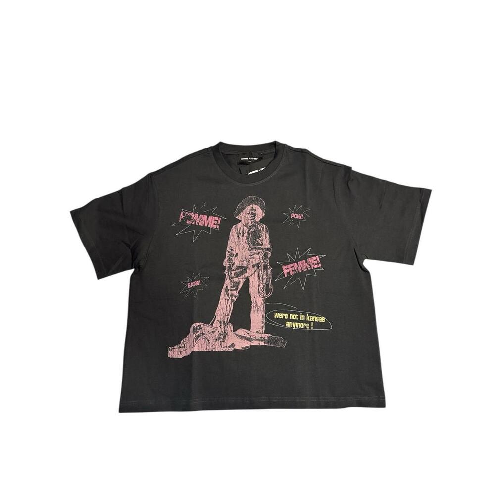 Black Graphic Print Short Sleeve T-Shirt